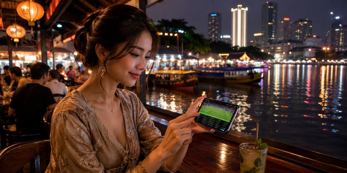 Pengguna Malaysia mengakses platform pertaruhan sukan 350z di Kuala Lumpur melalui telefon pintar