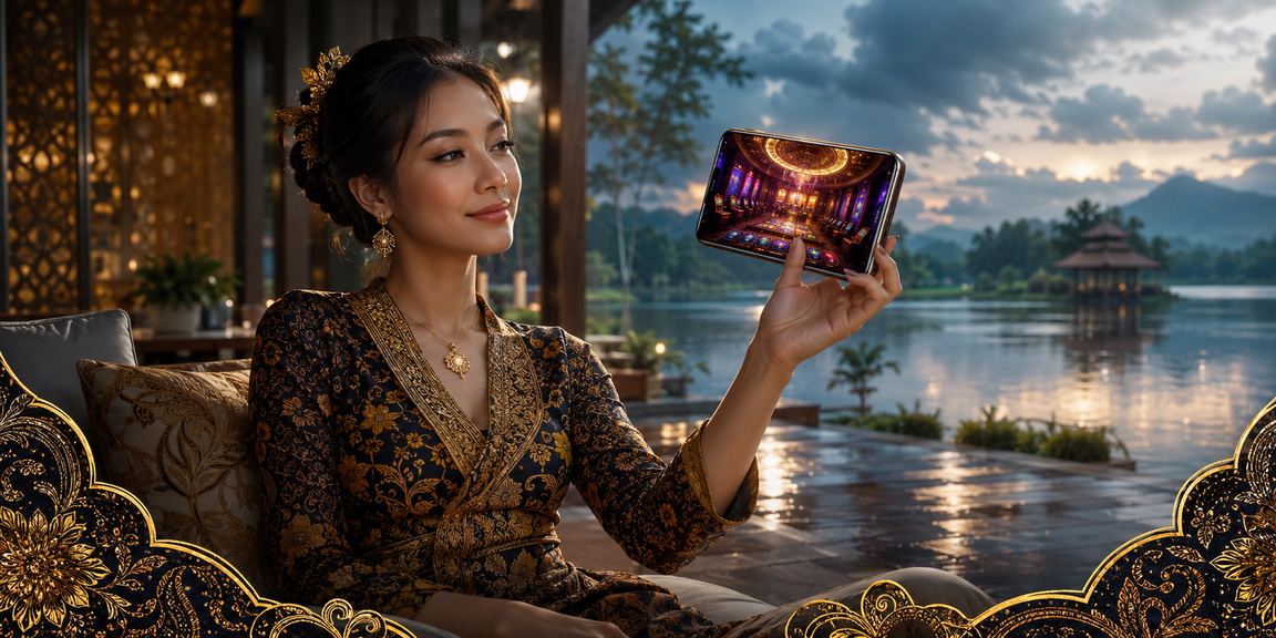 Kasino dalam talian Malaysia dengan motif batik pada antara muka mudah alih